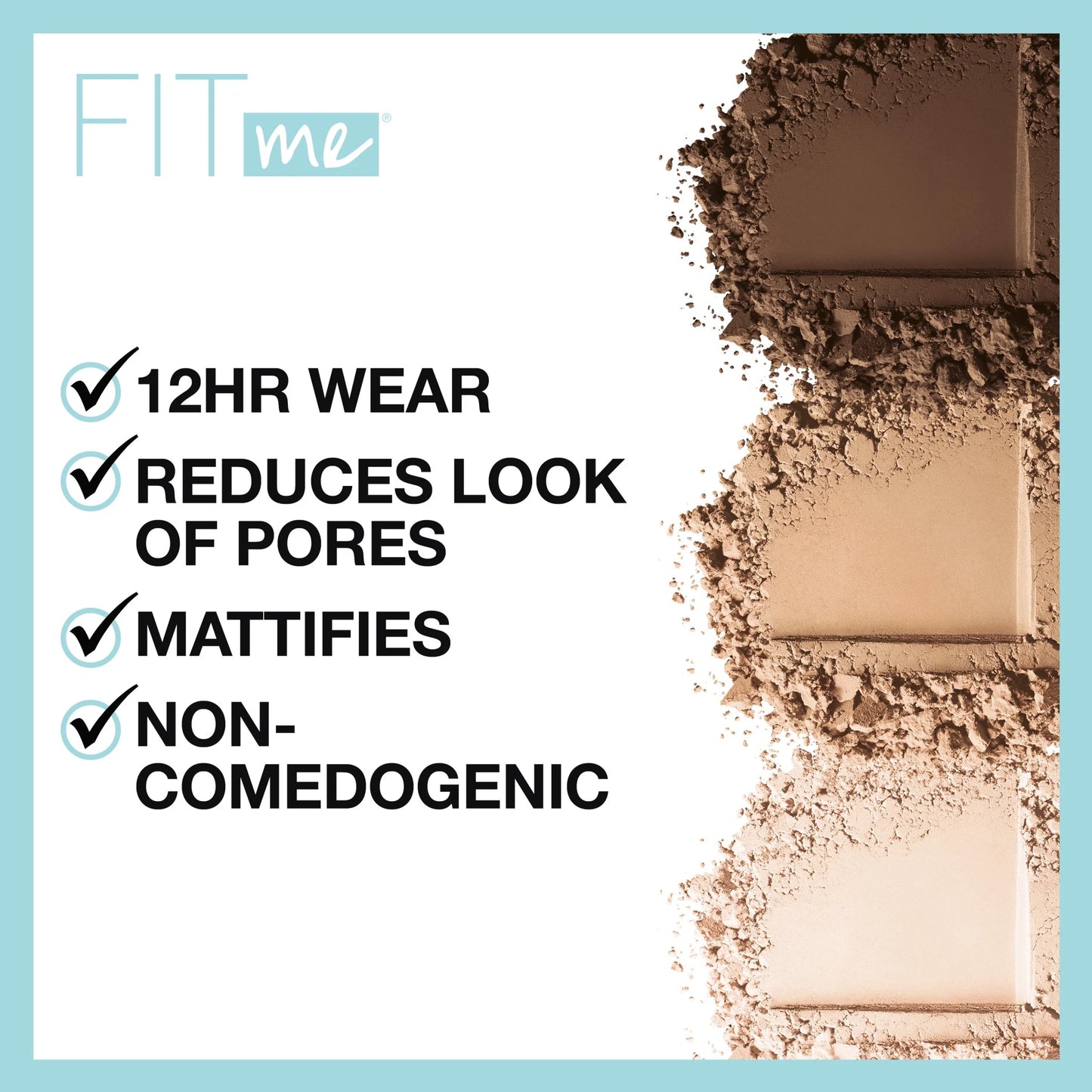 Fit Me Matte Poreless Pressed Face Powder Makeup, Natural Ivory, 0.29 Oz